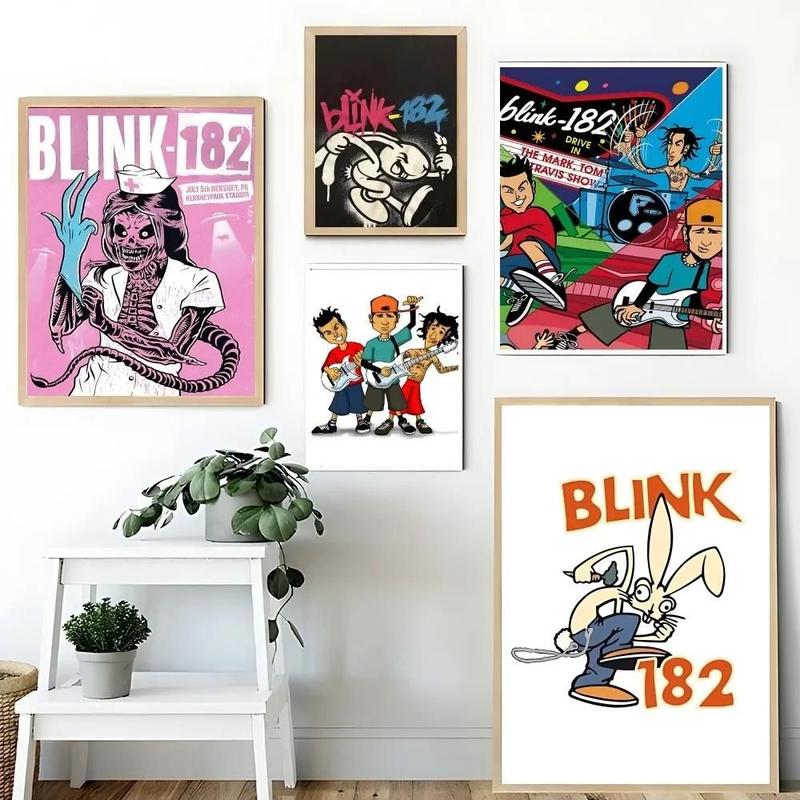 Blink 182 Rock Band Anime Poster HD Qualidade Retro Arte De Parede